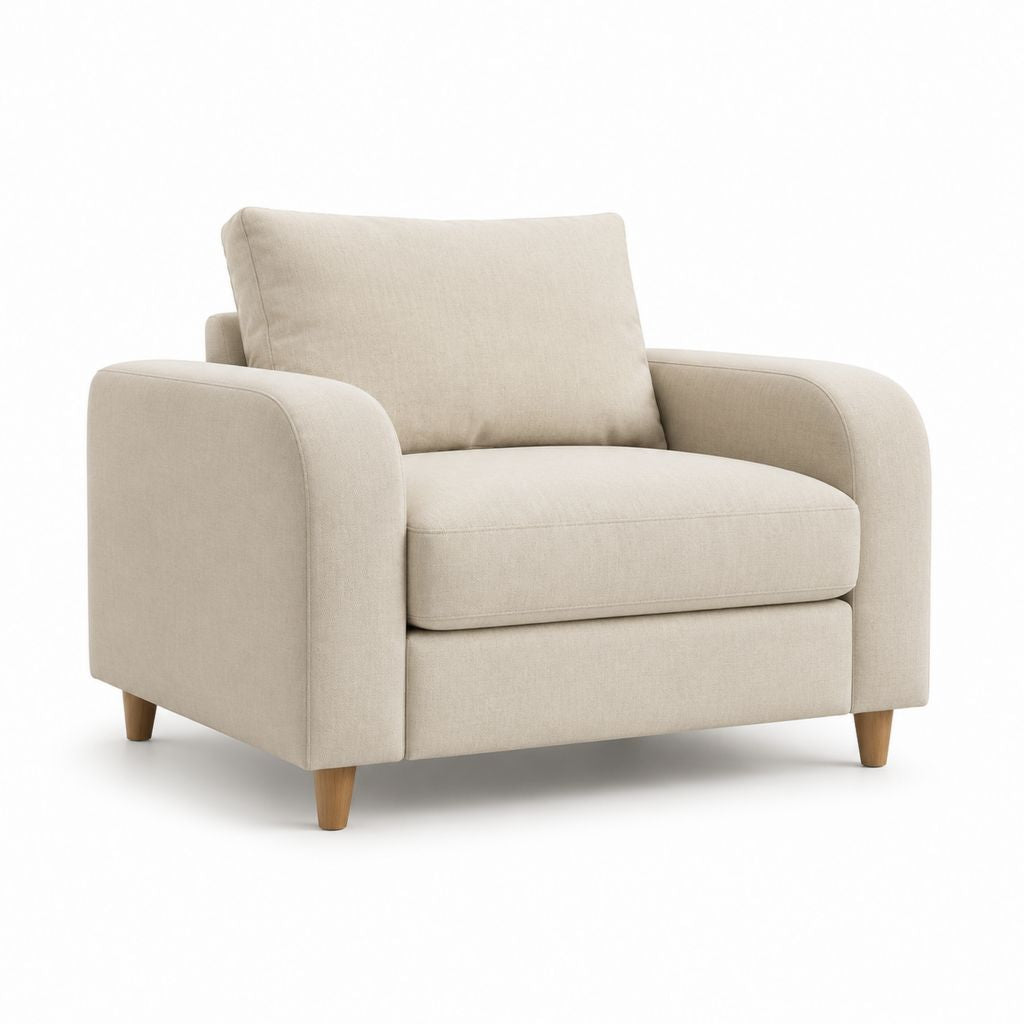 Polstersessel Beige Polyester Rechteckig 98 x 88 x 86 cm