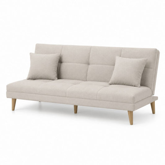 2-Sitzer Sofa Beige Polyester Rechteckig 180 x 85 x 84 cm